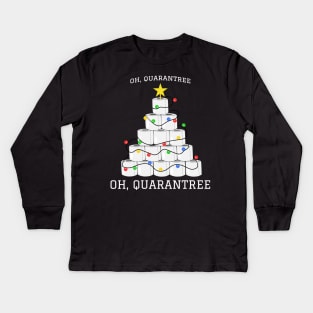 Oh Quarantree Toilet Paper Tree Funny Christmas 2020 Kids Long Sleeve T-Shirt